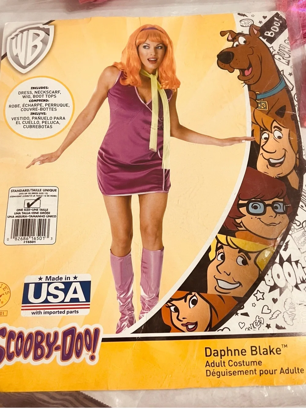 Daphne Blake Adult Costume - Purple with Green Scarf Complete Halloween Costume